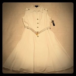 Tahari by Arthur S. Levine Ivory White Dress